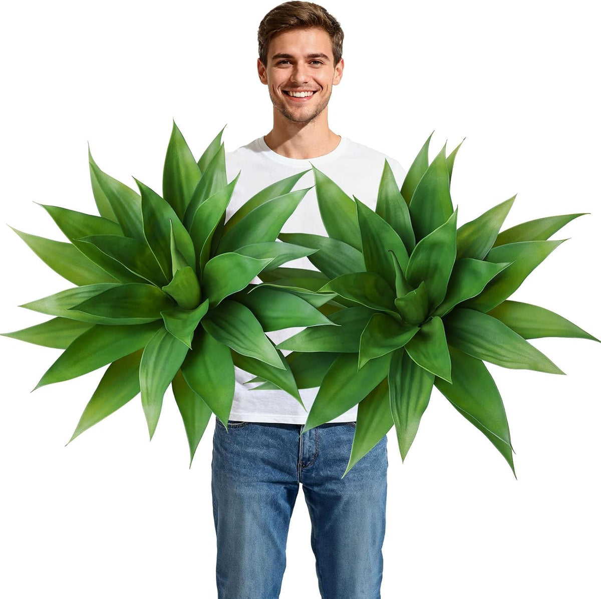Serene Large Artificial Agave Succulent Home Decor Collection
