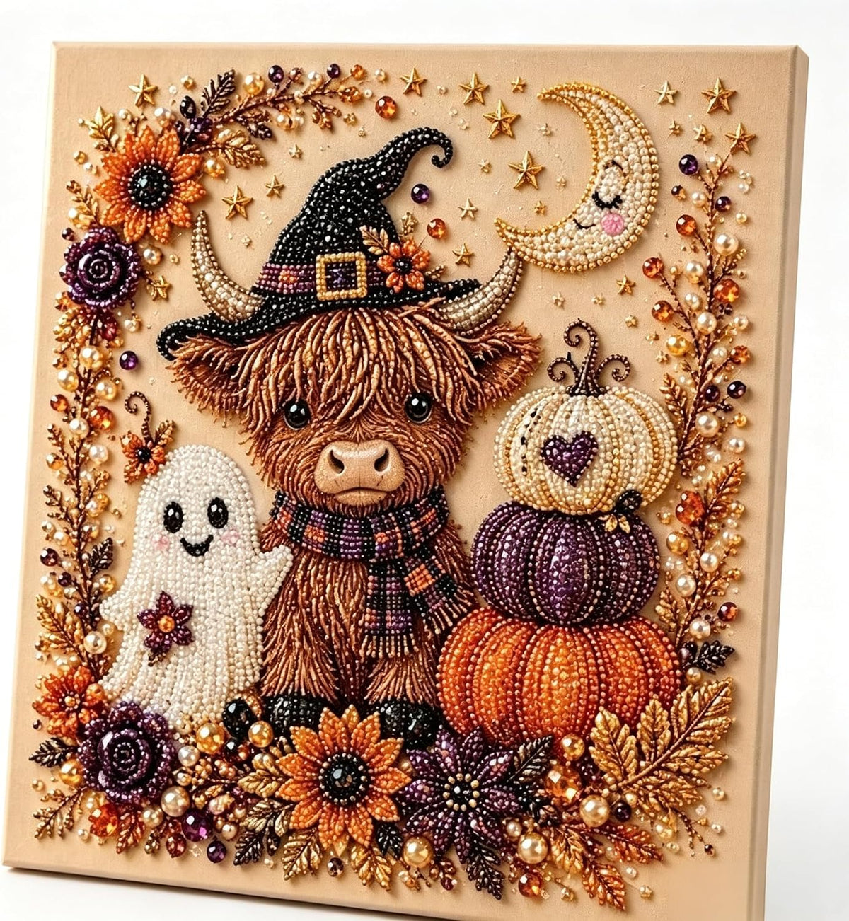 Halloween Diamond Painting Kits for Adults - Spooky Cute 3D DIY Fall Home Decor Wall Art
