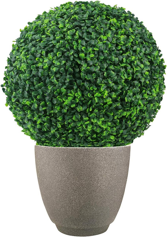 2 PCS 15.7 inch 4 Layers Artificial Plant Topiary Ball Faux Boxwood Decorative Balls
