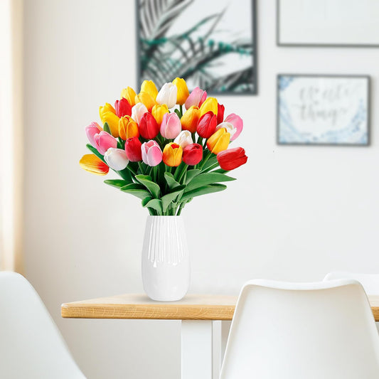 Vibrant Fake Tulips Artificial Real Home Decor Collection