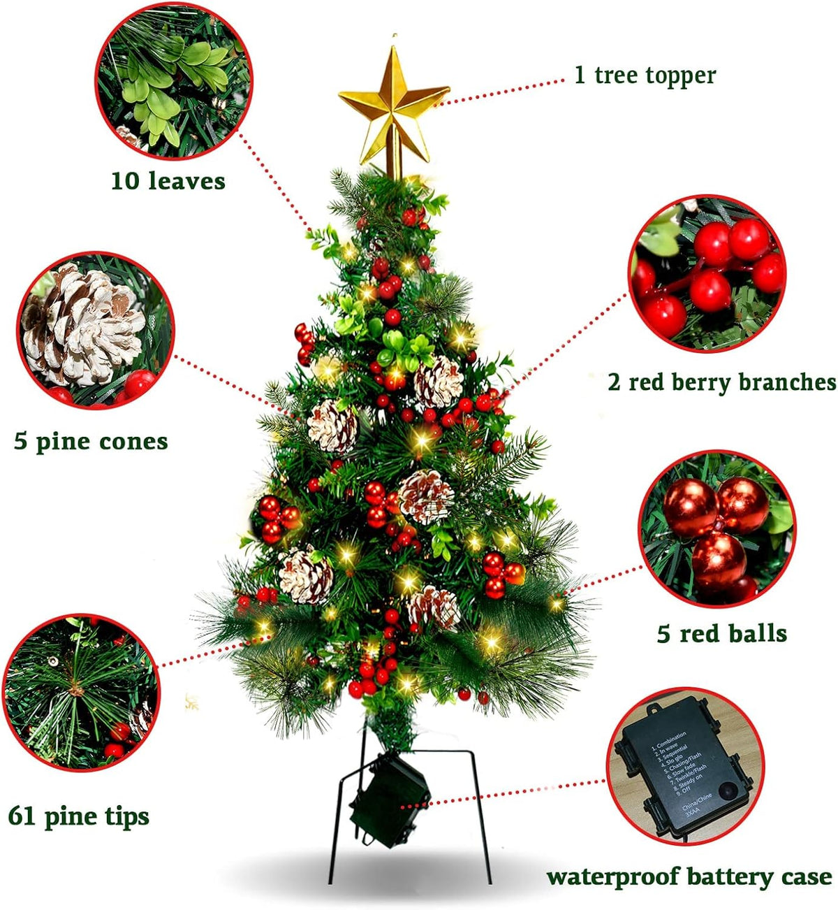 Stylish Pre Lit Decoration Pathway Outdoor Decor Display