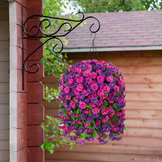 Realistic Artificial Fake Hanging Basket Outdoor Decor Collection