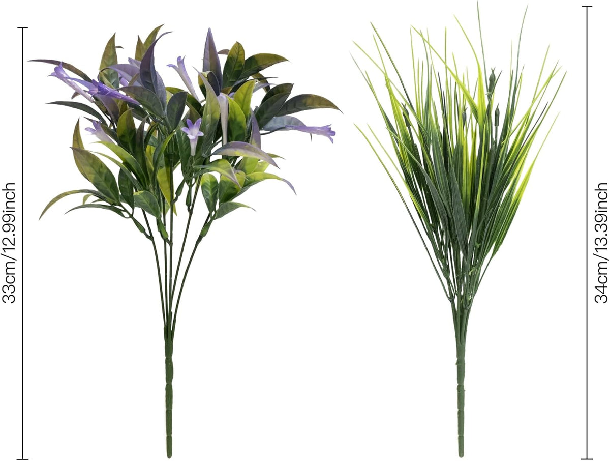 Realistic Bundles Artificial Bushes Resistant Outdoor Decor Set