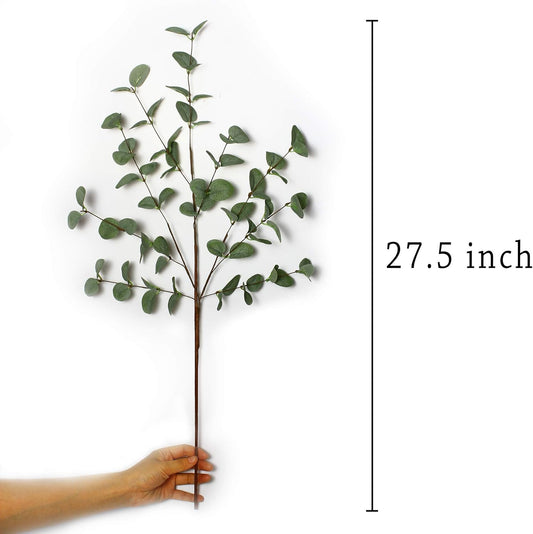 Eucalyptus Stems Greenery Stems Eucalyptus Leaf Spray in Green Silk Plastic Plants Floral Artificial Plants for Home Party Wedding Decoration