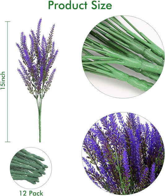 Botanical Artificial Lavender Bundles UV Outdoor Decor Accent