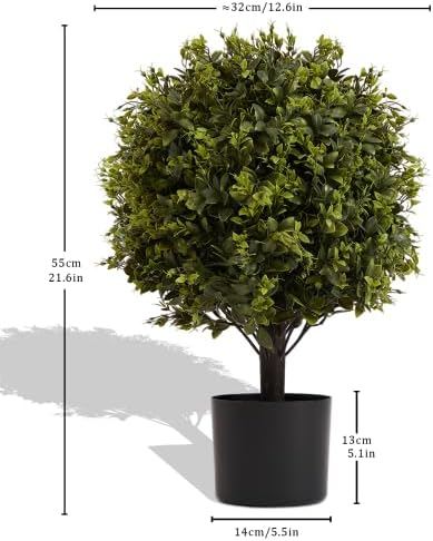 Deluxe Artificial Ball Topiary Potted Home Decor Selection