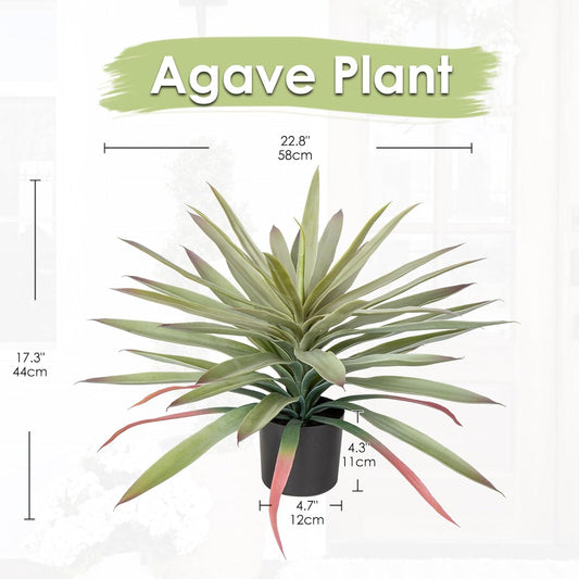 Deluxe Artificial Agave Plant Pot Home Decor Kit