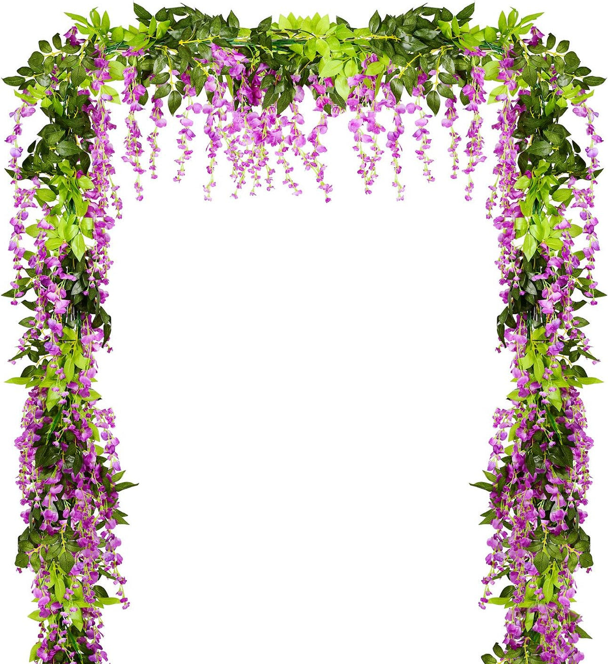 Rustic Artificial Wisteria Garland Silk Outdoor Decor Kit