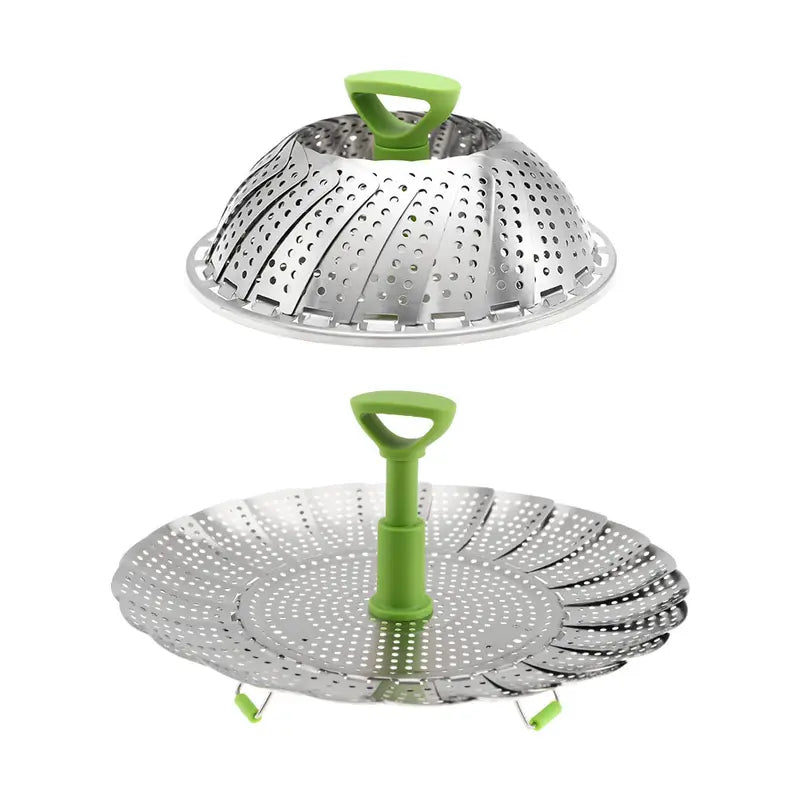 Stainless Steel Vegetable Steamer Basket, Folding Expandable Insert for Various Pot Sizes