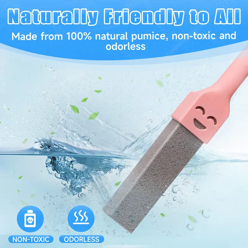 12 Pack Pumice Stone Toilet Cleaning Brush with Extra Long Handle for Limescale and Stain Removal