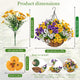 2 Pcs Autumn Pansy Artificial Hanging Flower Baskets for Front Porch, Garden and Patio Decor