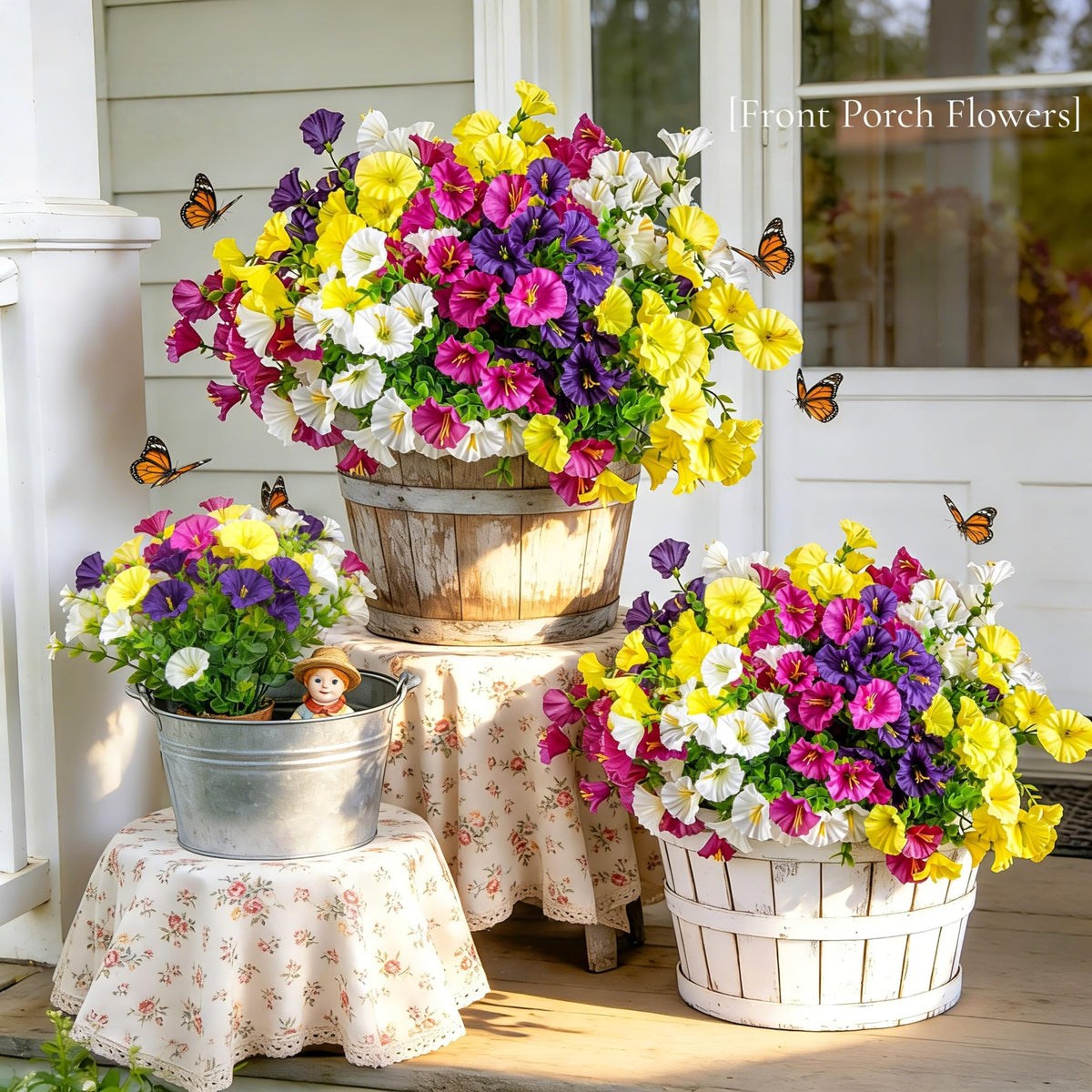 7 branches🔥Last Day 60% OFF🔥UV Resistant Artificial Petunias Flowers