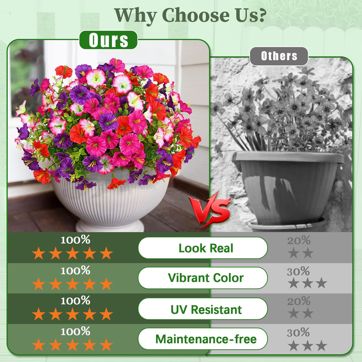 7 branches🔥Last Day 60% OFF🔥UV Resistant Artificial Petunias Flowers