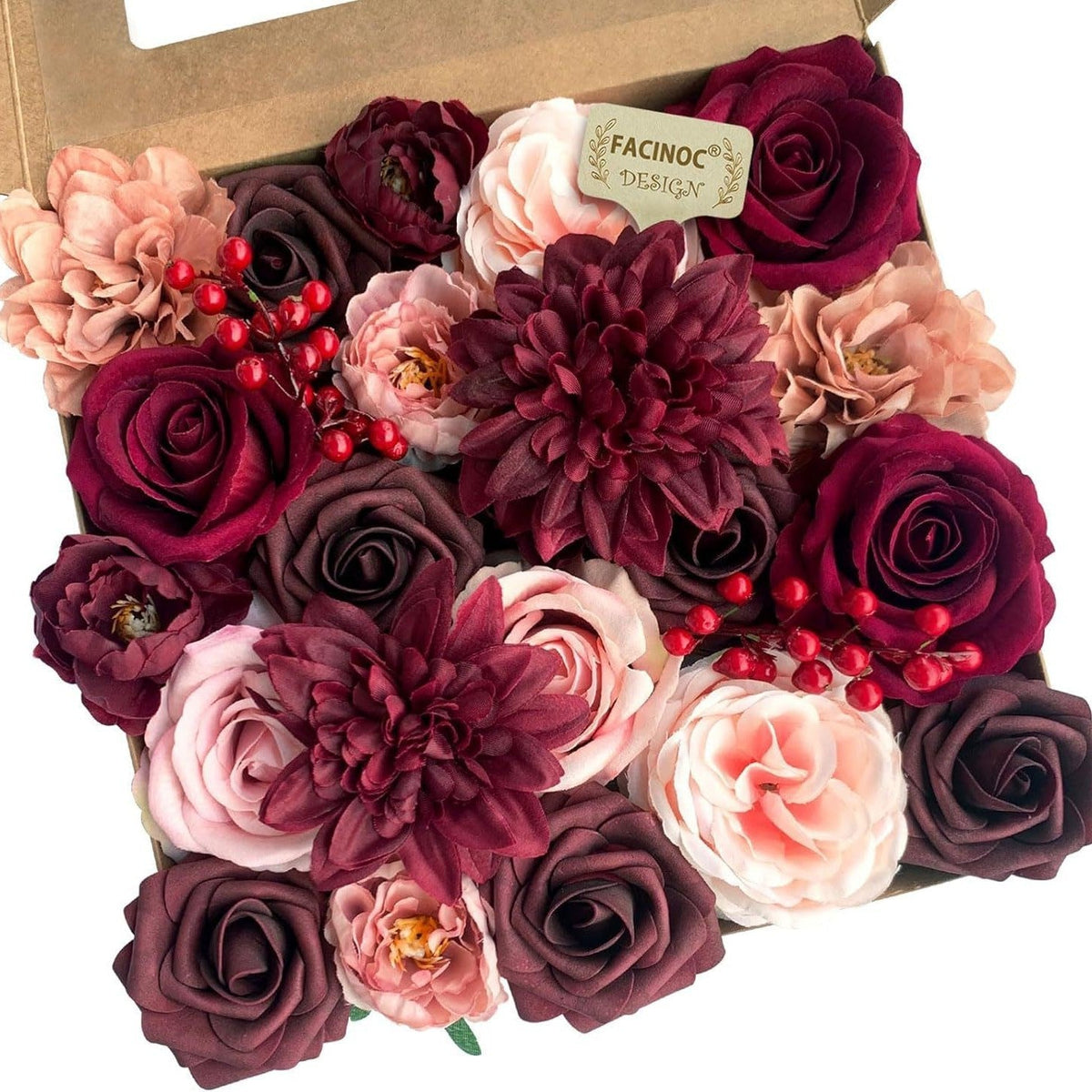 Sophisticated Pink Silk Peonies Roses Indoor Decor Kit