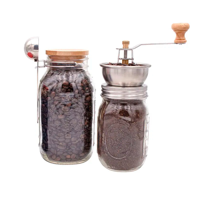 Coffee and Spice Grinder Lid for Regular and Wide Mouth Glass Canning Jars