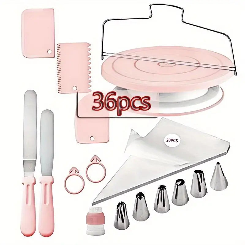 Professional Cake Decorating Tool Set - Complete Pastry and Baking Kit for Bakers
