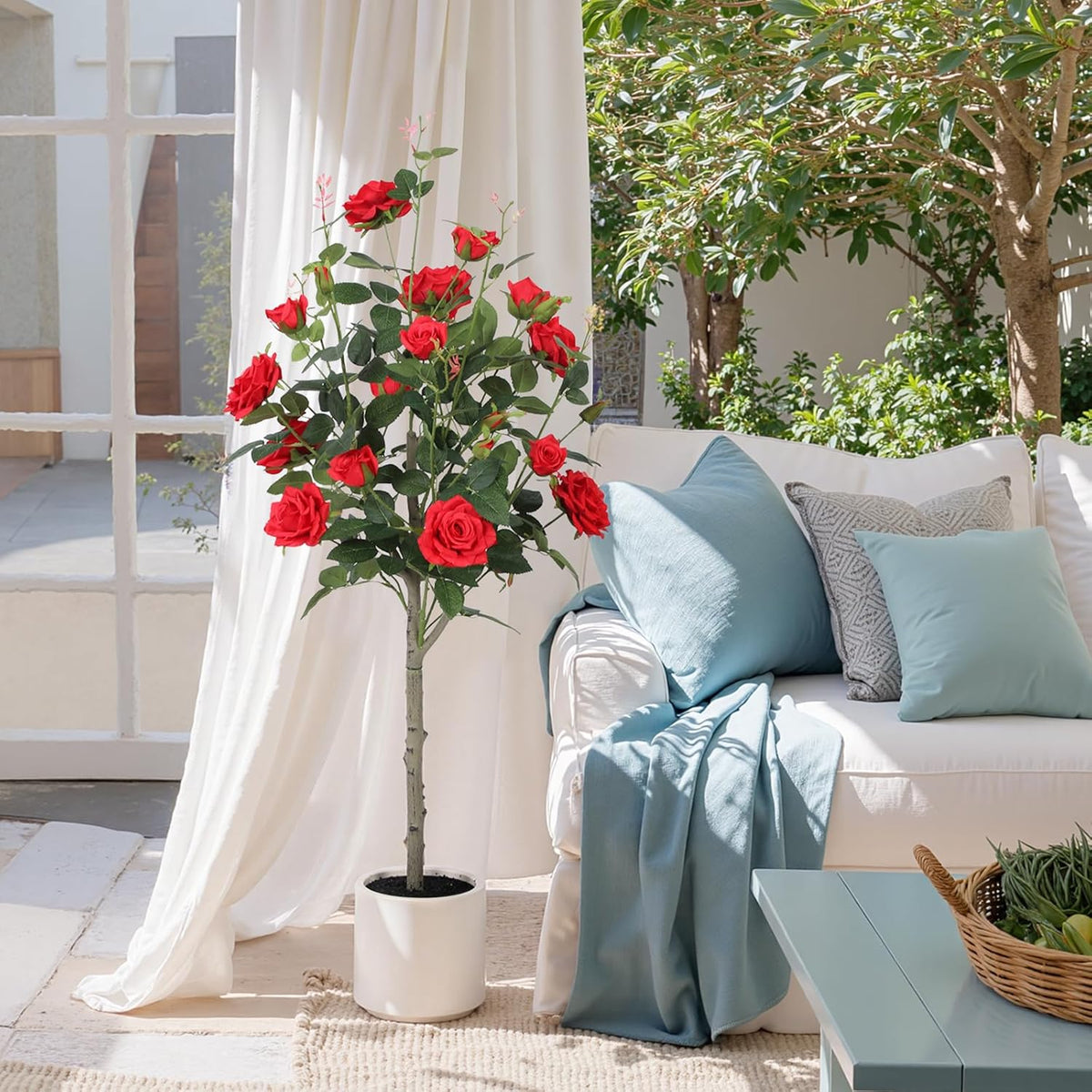 Serene Artificial Rose Silk Floral Home Decor Set