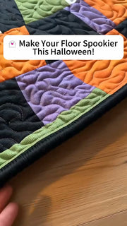 🔥🔥🔥3D Optical Illusion Skeleton Vortex Quilted Round Halloween Rug - Spooky Home Decor