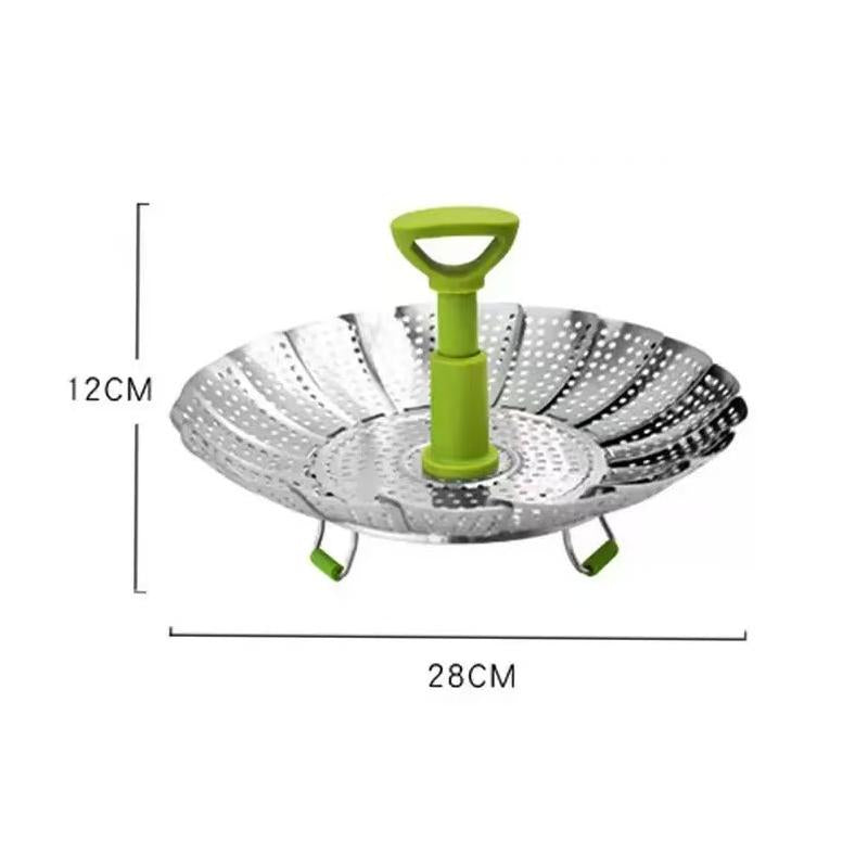 Stainless Steel Vegetable Steamer Basket, Folding Expandable Insert for Various Pot Sizes
