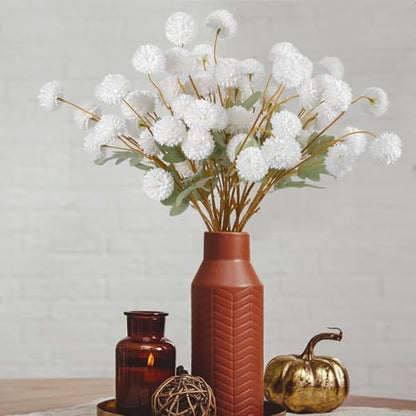 Lifelike Artificial Chrysanthemum Beige Pom Indoor Decor Collection