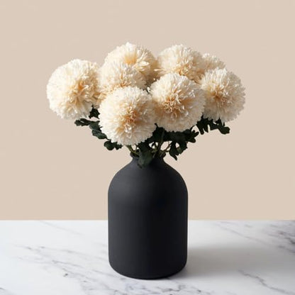 Stylish Beige Silk Mum Eucalyptus Home Decor Assortment