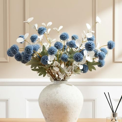 Stylish Beige Silk Mum Eucalyptus Home Decor Assortment