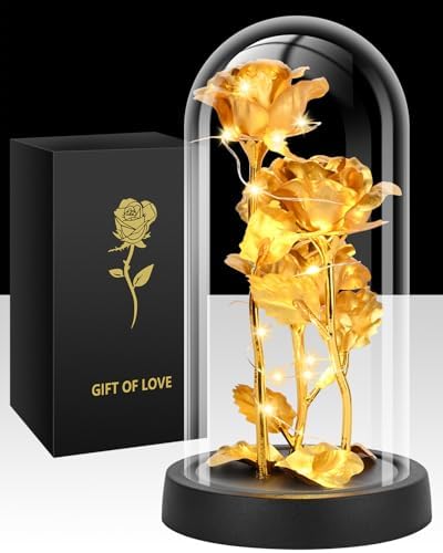 Seasonal Light Eternal Rose Glass Home Decor Display