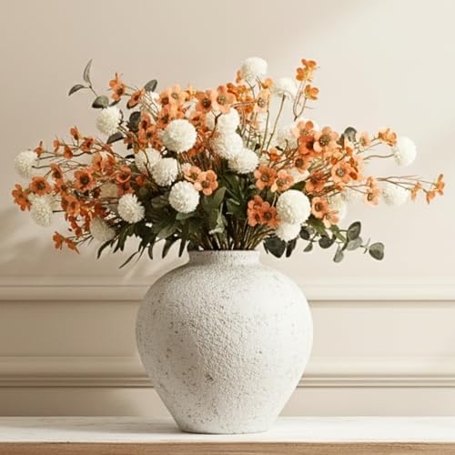 Stylish Beige Silk Mum Eucalyptus Home Decor Assortment