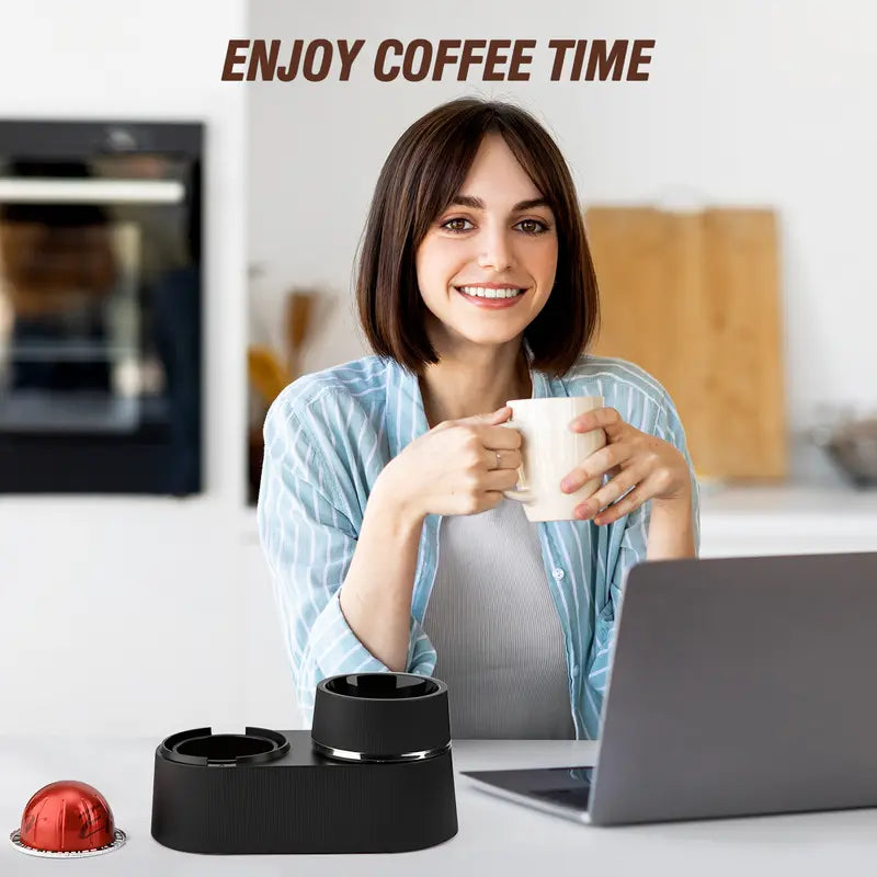 Reusable Aluminum Double Pods Kit for Coffee Machines - Capsule Filling Funnel, Tamper, and 52 Foil Seals
