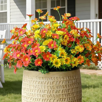 Deluxe Bundles Orange Chrysanthemum UV Home Decor Arrangement