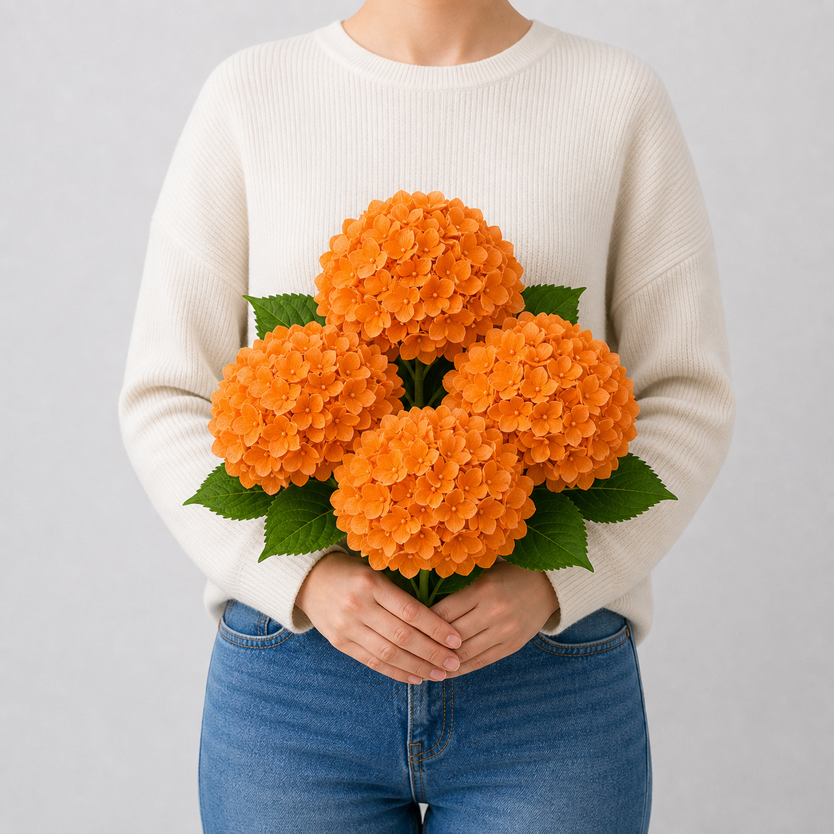 Codex AIGC real hydrangea variant image - hydrangea - Orange - 4 bundles - 4 balls