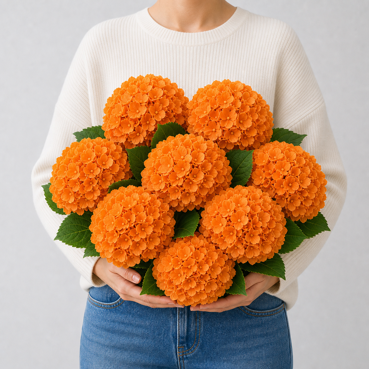 Codex AIGC real hydrangea variant image - hydrangea - Orange - 8 bundles(🔥Bestselling) - 8 balls