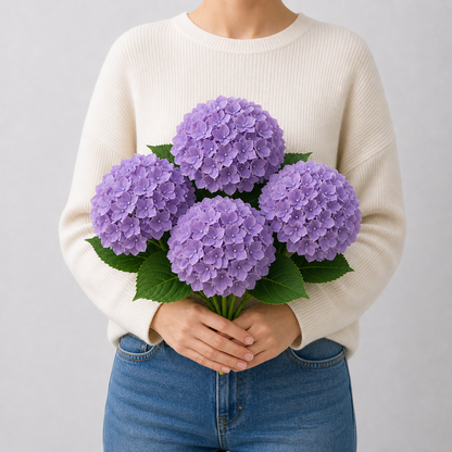 Codex AIGC real hydrangea variant image - hydrangea - Purple - 4 bundles - 4 balls