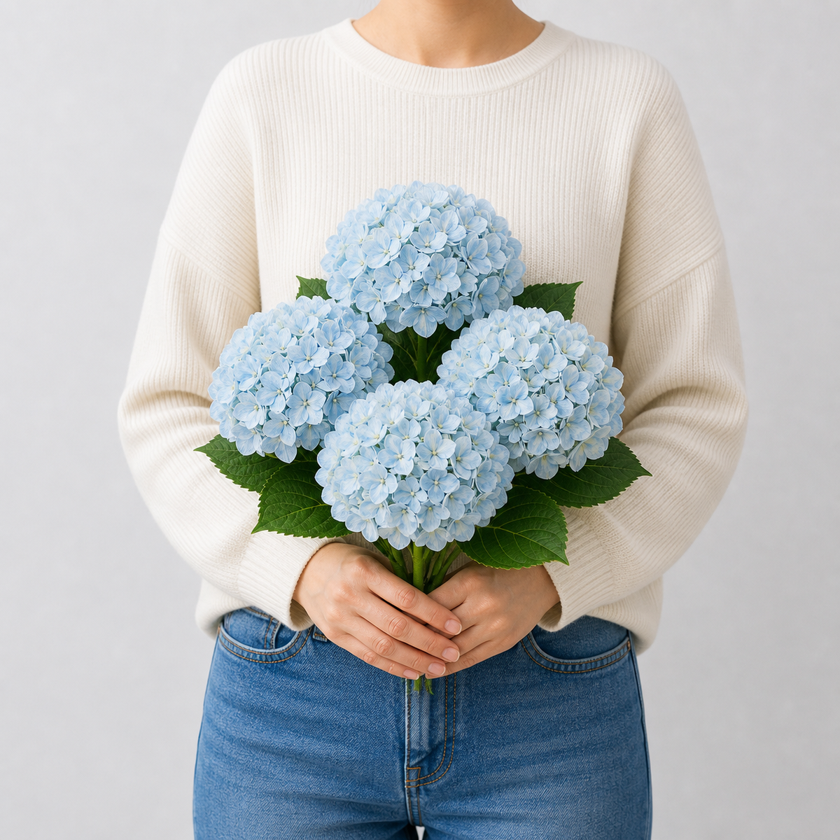 Codex AIGC real hydrangea variant image - hydrangea - Blue - 4 bundles - 4 balls
