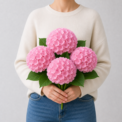 Codex AIGC real hydrangea variant image - hydrangea - Pink - 4 bundles - 4 balls