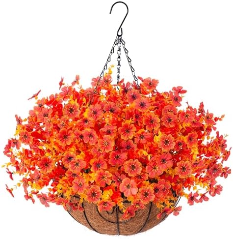 Elegant Artificial Hanging Flower Basket Home Decor Display
