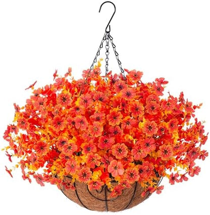 Elegant Artificial Hanging Flower Basket Home Decor Display