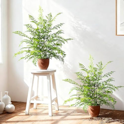 Serene Artificial Boston Fern Pots Home Decor Display
