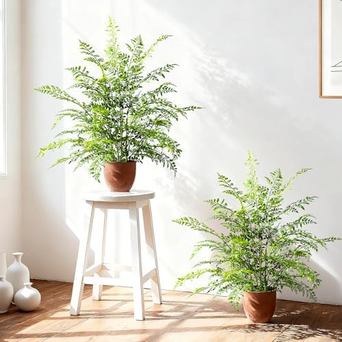 Serene Artificial Boston Fern Pots Home Decor Display