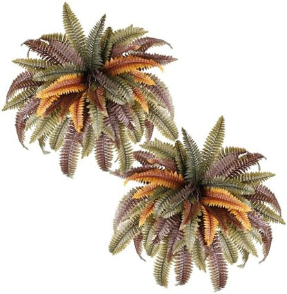 Classic Artificial Boston Ferns Rust Home Decor Kit