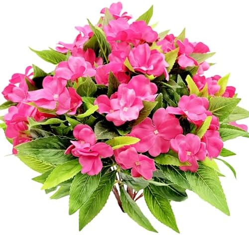 Seasonal Artificial Impatiens Bouquet Multicolor Home Decor Assortment