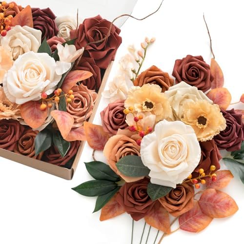 Refined Teal Burnt Orange Silk Home Decor Bundle