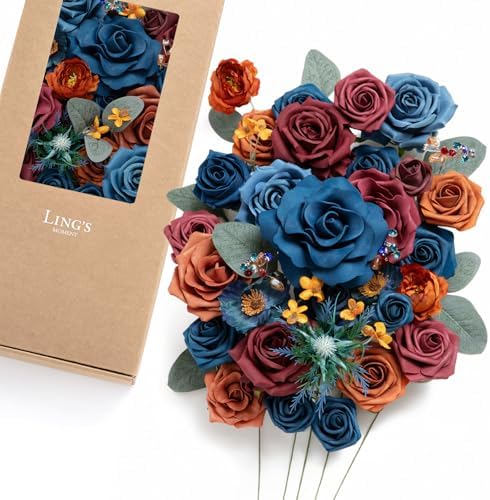 Refined Teal Burnt Orange Silk Home Decor Bundle