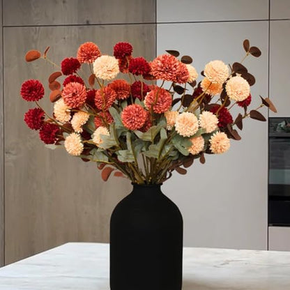 Stylish Beige Silk Mum Eucalyptus Home Decor Assortment