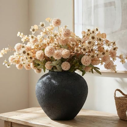 Stylish Beige Silk Mum Eucalyptus Home Decor Assortment