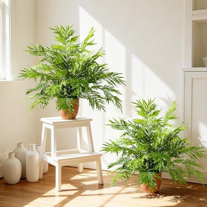 Serene Artificial Boston Fern Pots Home Decor Display