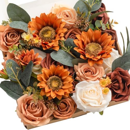 Refined Teal Burnt Orange Silk Home Decor Bundle
