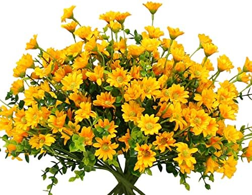 Deluxe Bundles Orange Chrysanthemum UV Home Decor Arrangement
