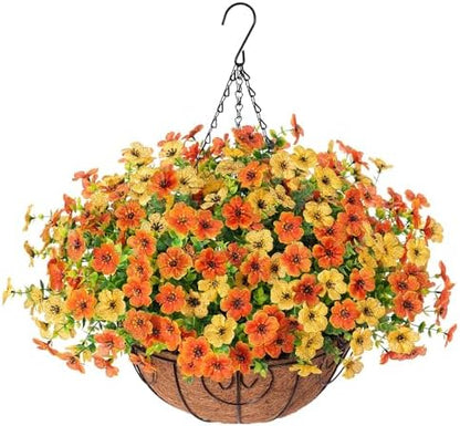 Elegant Artificial Hanging Flower Basket Home Decor Display