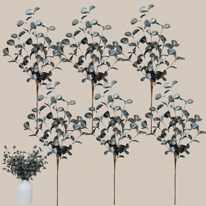 Stylish Beige Silk Mum Eucalyptus Home Decor Assortment